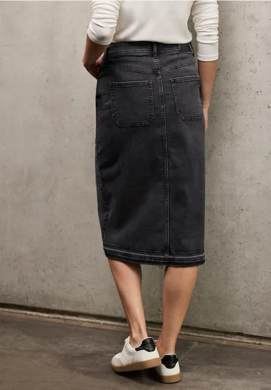 Midi denim rok