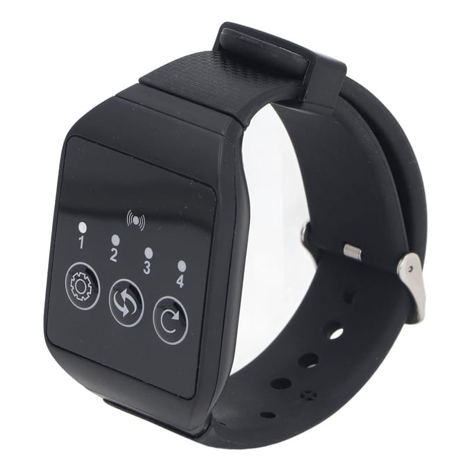 Draadloos Gast Klantenservice Oproepsysteem 1 Horloge en 2 Aanraakbellen voor Restaurant gray