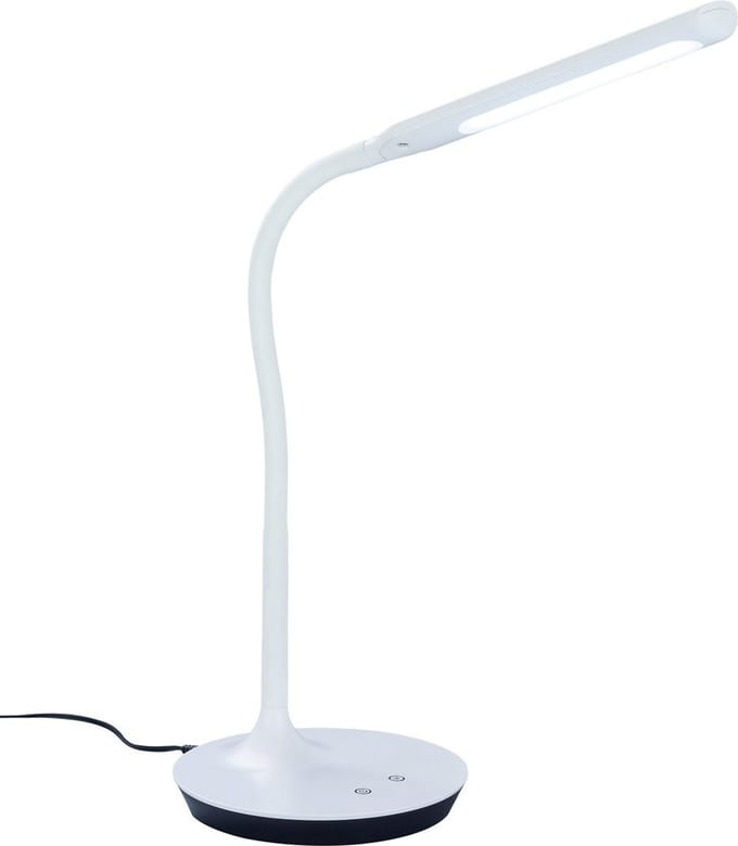 TRIO POLO - Tafellamp - Bureaulamp - Wit mat - incl. 1x SMD 5 W - Instelbare lichtkleur - 4-stappen TOUCH - Flexibel