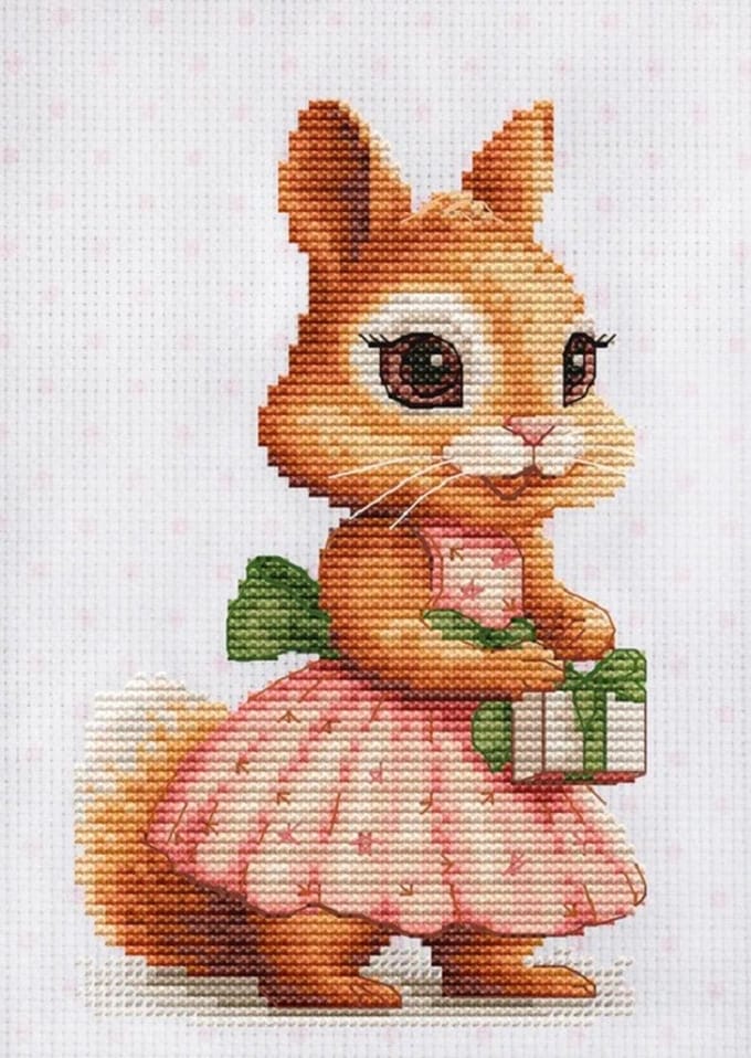 Luca-S The Squirrel's Gift borduren (pakket) B1414
