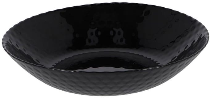 Diep Zwart Bord 20 cm - Geometrisch Patroon