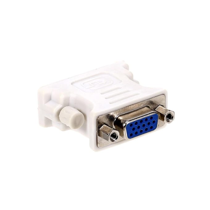 DVI naar VGA Adapter DVI(24+1) Male naar VGA Female Adapter Converter voor desktopcomputer, laptop wit