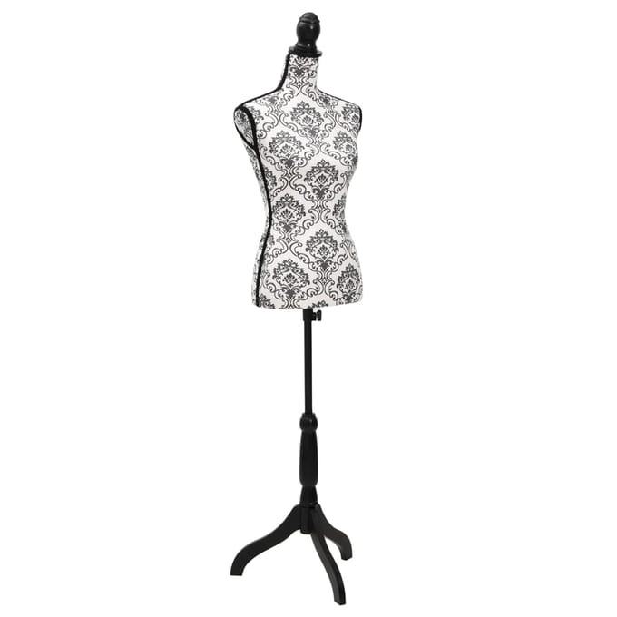 vidaXL - Etalagepop - torso - vrouw - zwart - wit
