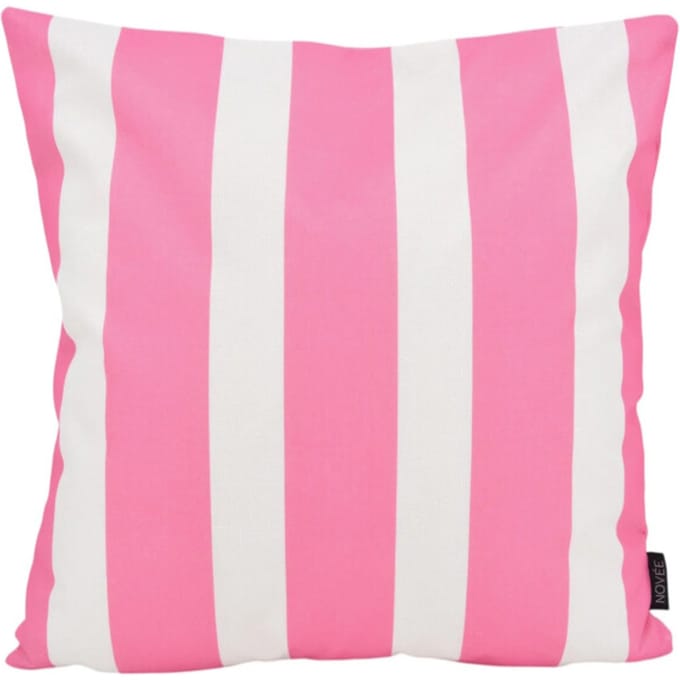 NOVÉE Sierkussen streep roze outdoor | 45 x 45 cm | katoen/polyester