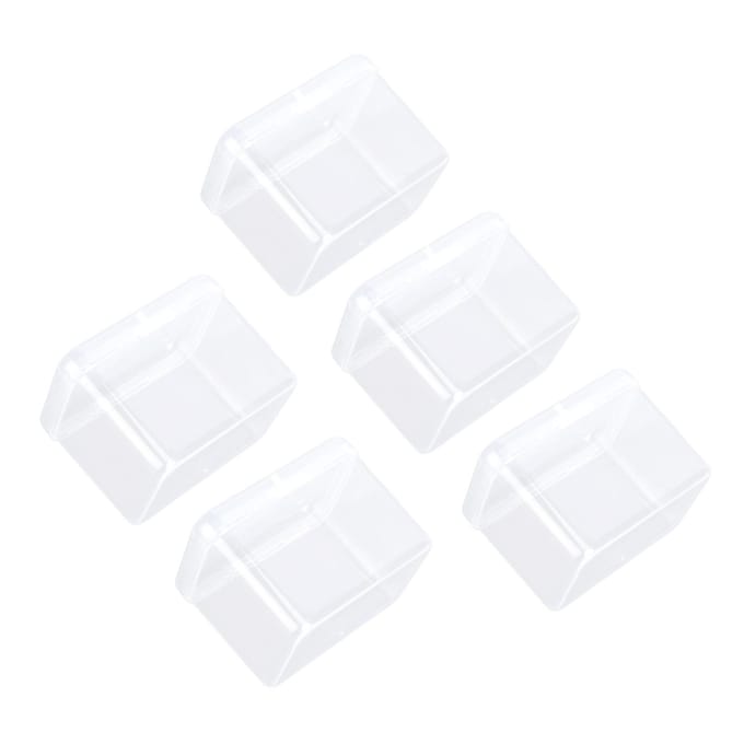 5 STUKS Spons Transparante Opbergdoos Multifunctionele Draagbare Doorzichtige Kleine Plastic Container white