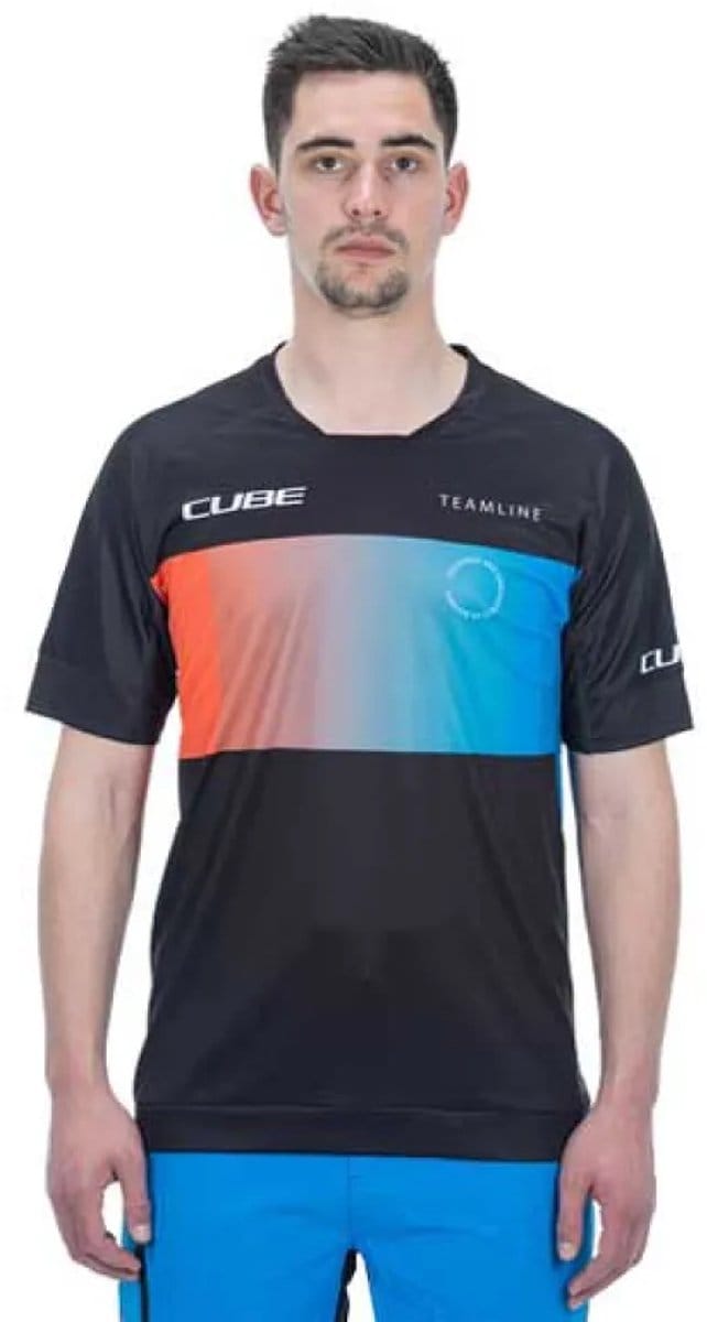 Cube Teamline Korte Mouw Enduro Trui Blauw M Man