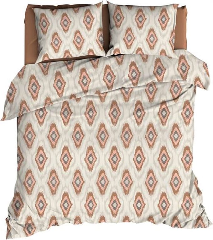 Romanette Ottoman Dekbedovertrek - Extra breed - 260x200/220 cm - Terra