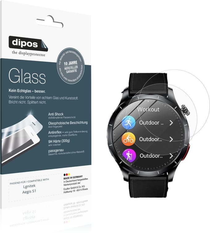 dipos – 2x Matte Pantserfolie geschikt voor Lgnitek Aegis S1 | 9H Screenprotector