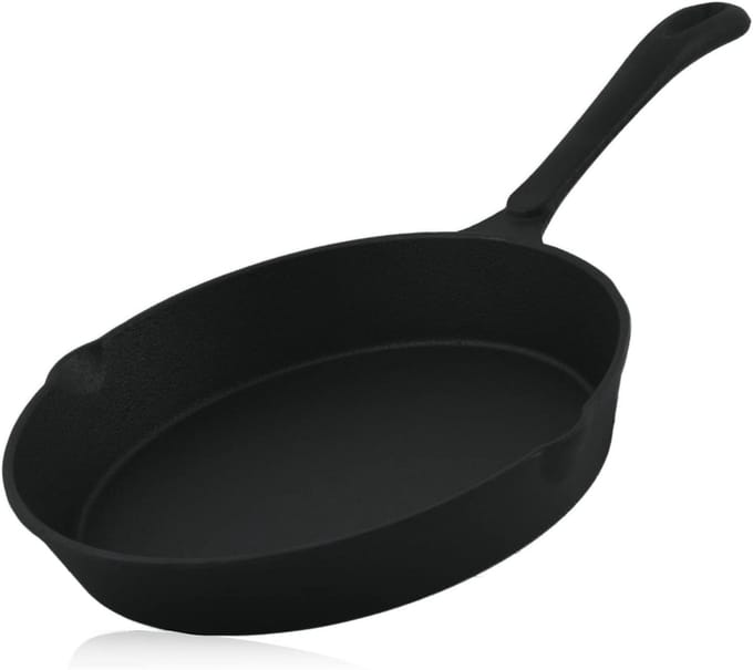 Gietijzeren Koekenpan 20 cm Ingebrand met Schenktuiten