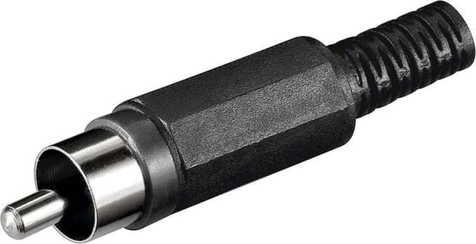 RCA plug zwart