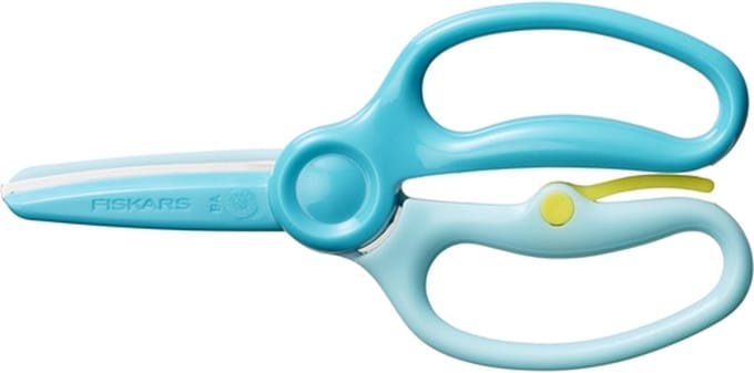 Fiskars 1064068, Kind, Rechte knip, Enkel, Blauw, Metaal, Knutselschaar