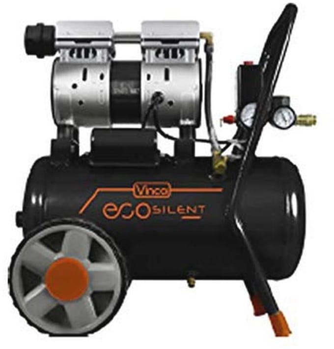 Stille 24 liter Compressor met 8 Bar Druk en 180 l/m Aanzuigcapaciteit