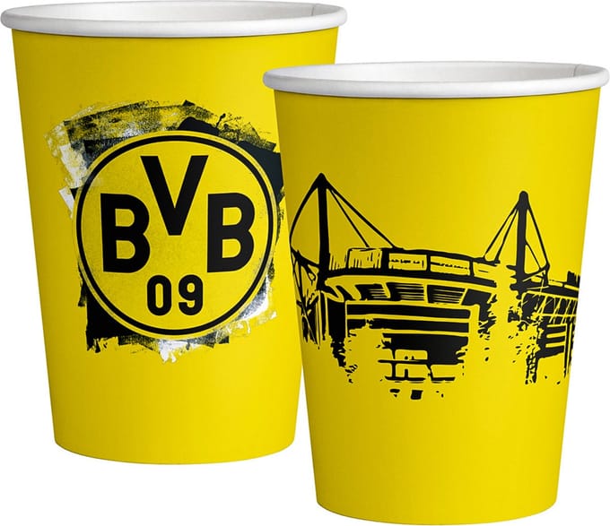 RIETHMULLER - 8 Borussia Dortmund papieren bekers 250 ml