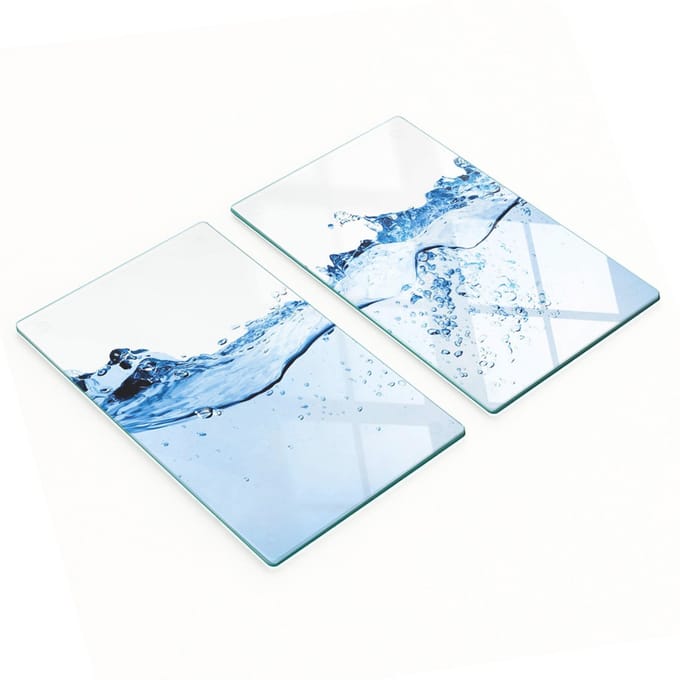 Multifunctionele decoratieve keukenplanken van gehard glas, 2x30x52 cm