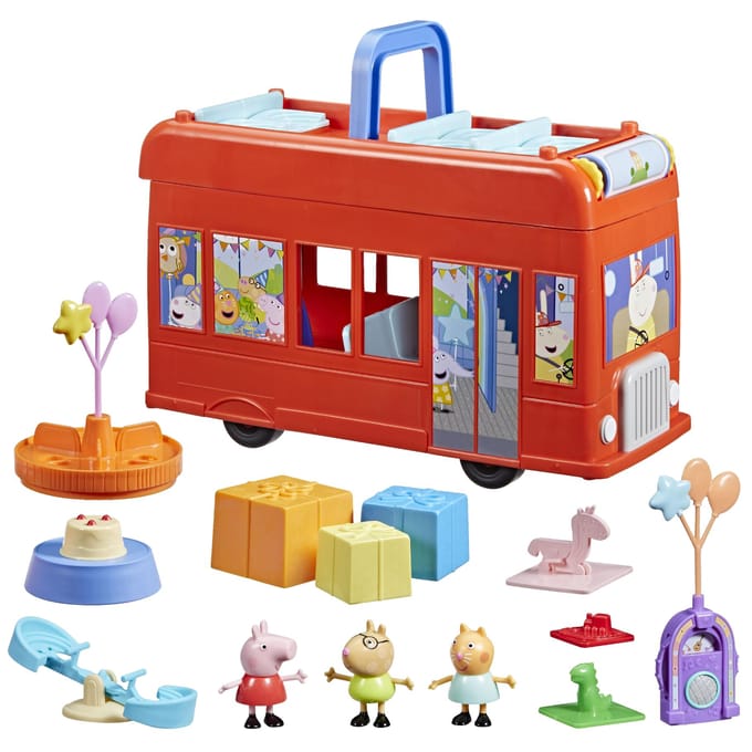Hasbro Peppa Pig 2-in-1 Party bus Speelfiguren & personages