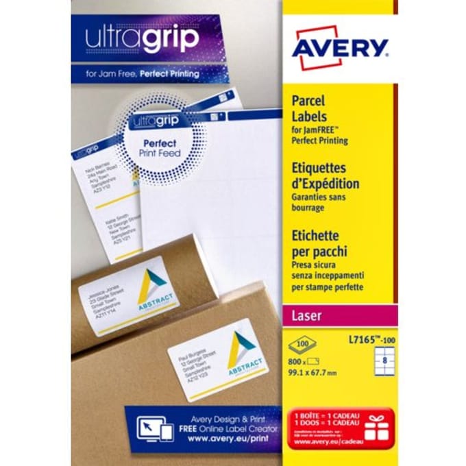 Etiket avery l7165-100 99.1x67.7mm wit 800 Etiketten