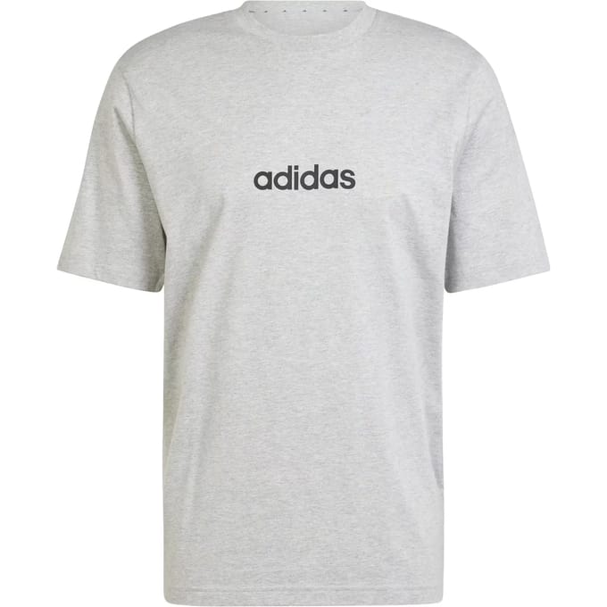 Adidas Essentials Linear Single Jersey T-shirt Met Korte Mouwen Grijs L / Regular Man