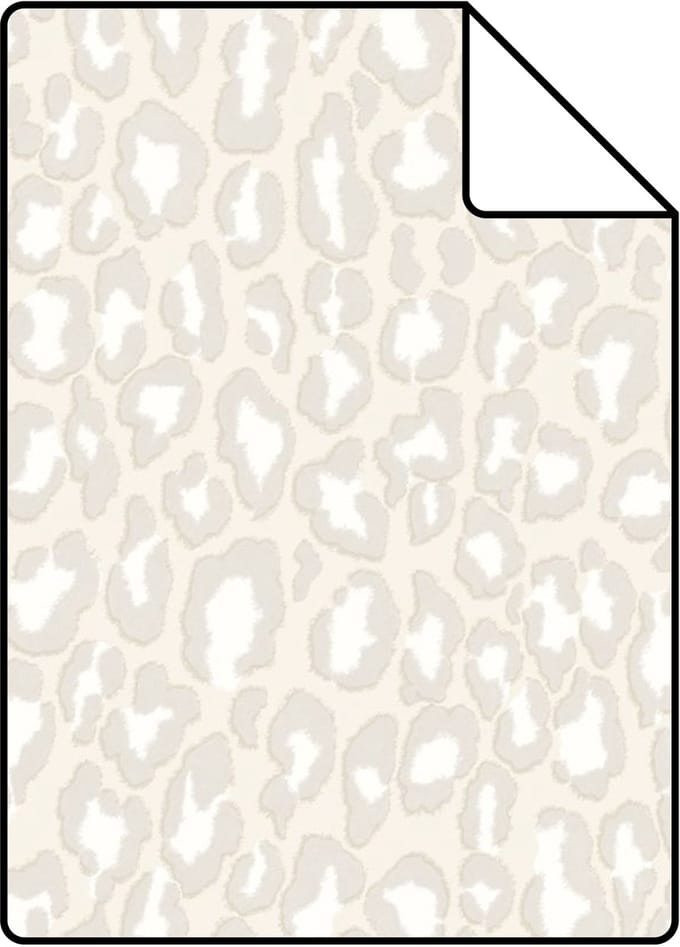 Proefstaal Origin Wallcoverings behang panters zand beige - 26,5 x 21 cm - 346812-S