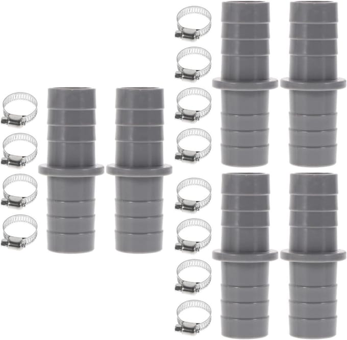 Afvoerslang Adapter - Verlengstuk Slang - Wasmachine Aansluiten - Lekvrije Koppeling - 6 Sets - Assorti