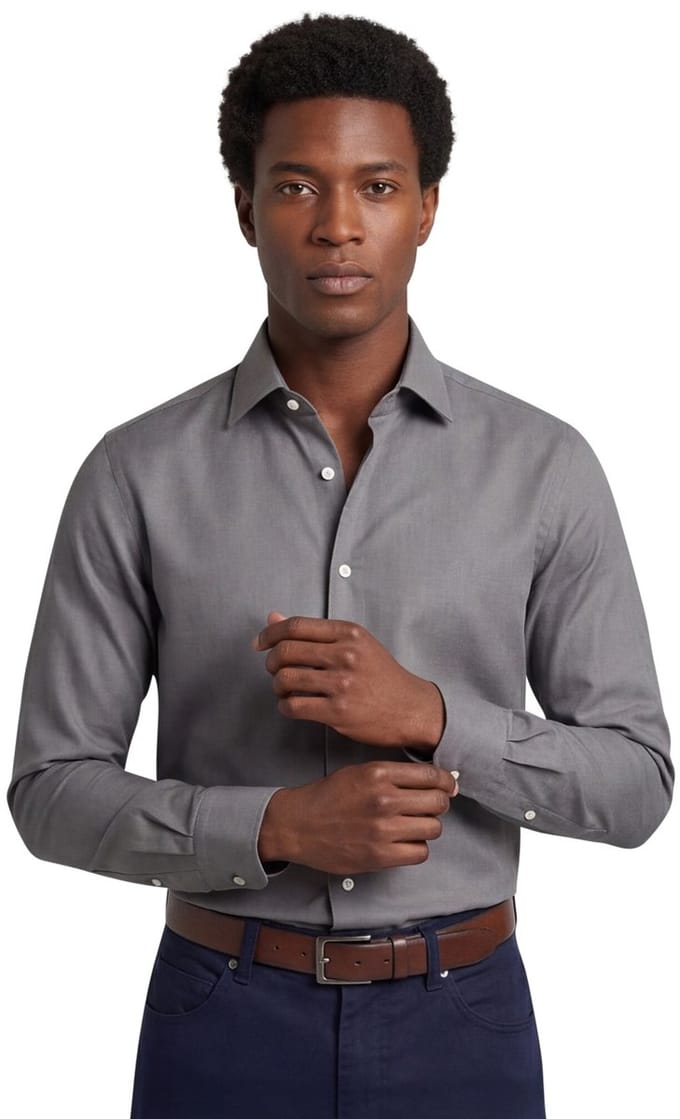 Business overhemd Boss Black Slim Fit grijs