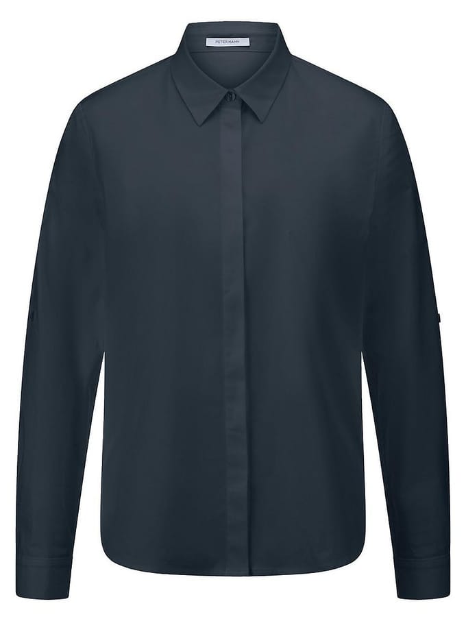 Lange blouse Van Peter Hahn blauw