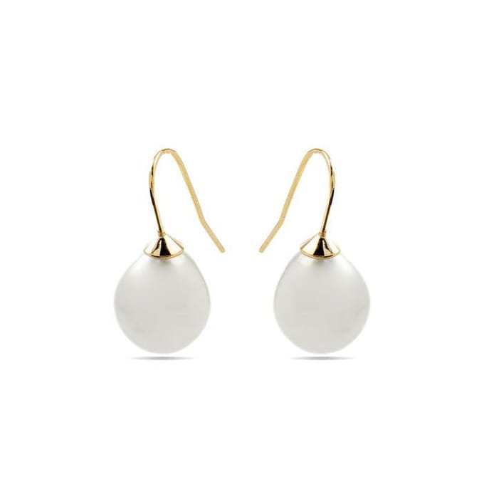 Luxenter oorbellen met 18k goudkleurige witte parel - Gesis