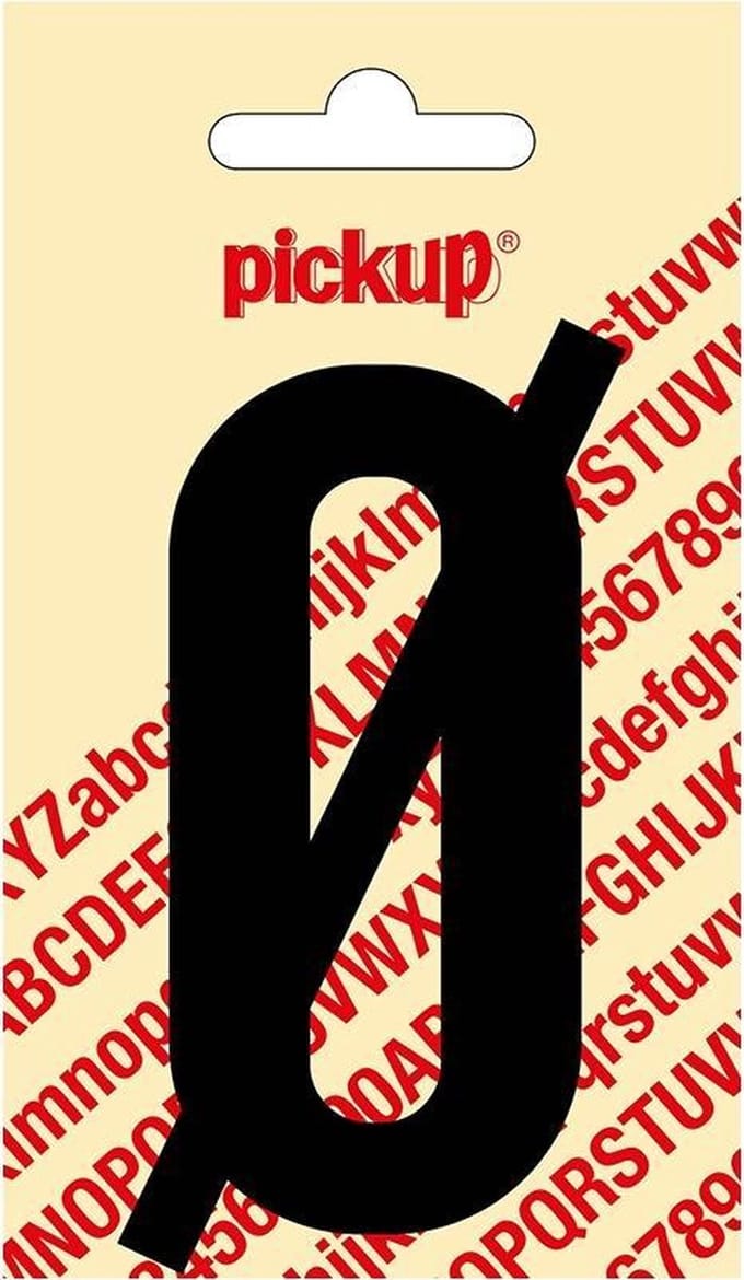 Pickup plakletter Nobel 90 mm zwart Ø - 31002090OE