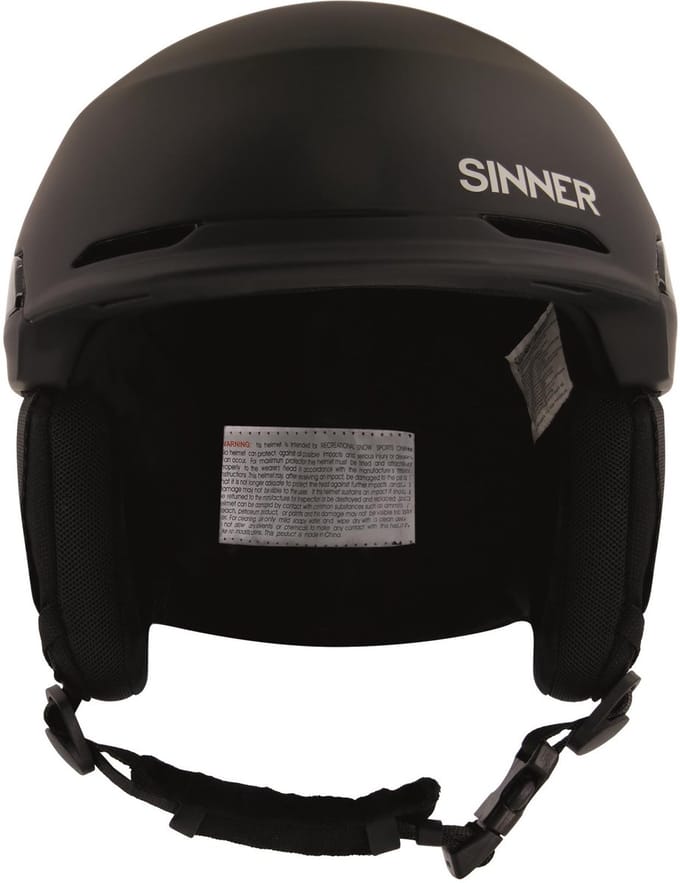SINNER ZERMATT Unisex Skihelm - MATTE Zwart - Maat L, 59-62 cm