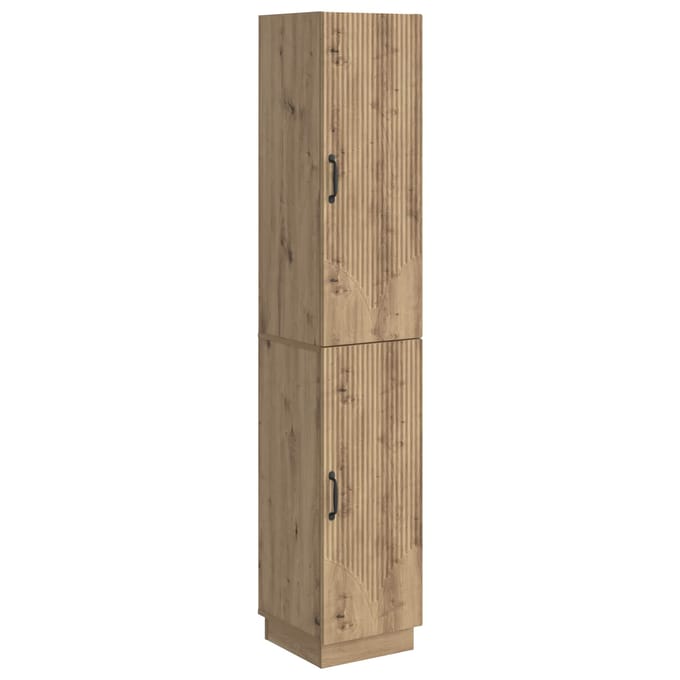 vidaXL - Kast - Set - 2 - st - Artisanaal - eiken - Bewerkt - hout