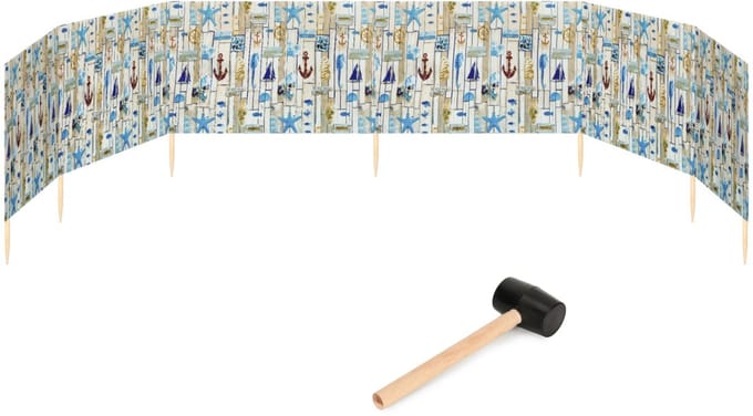 Garronda Strand Windscherm Met Stokken - Windscherm Strand – Windscherm – Rubberen hamer – GD-EX-Wb-8m