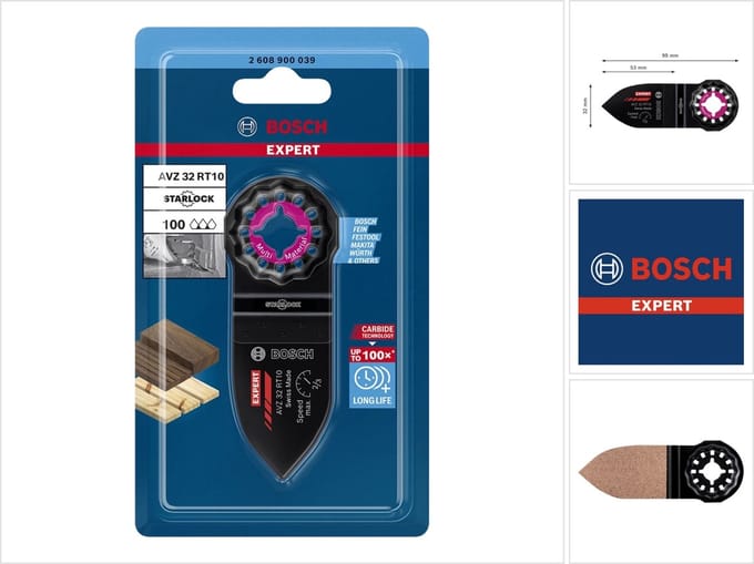 Bosch 2608900039 EXPERT Starlock Carbide schuurvinger Multimaterial AVZ32RT10