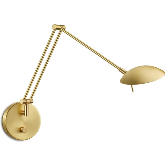 Knapstein Dimbare LED wandlamp Ninja in mat messing