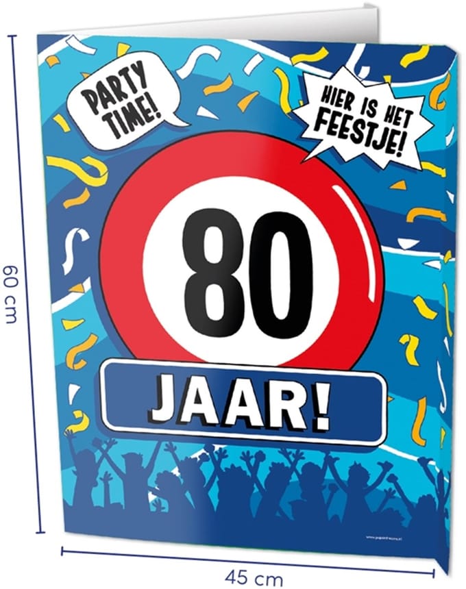 Paperdreams Window signs - 80 jaar