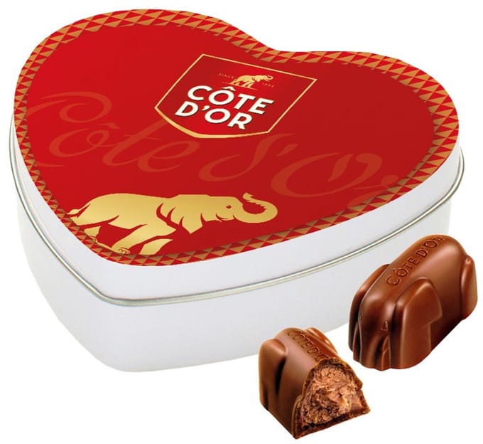 Côte d'Or Bouchée geschenkdoos hartje - chocolade cadeau - 100g