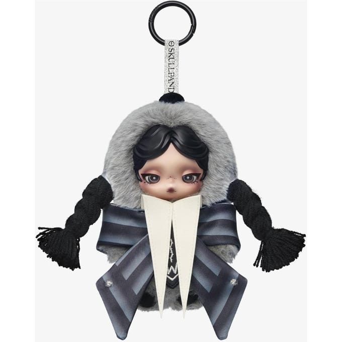 Peluche POP MART SKULLPANDA × Wednesday (Version Uniforme de l'Académie Nevermore) gray