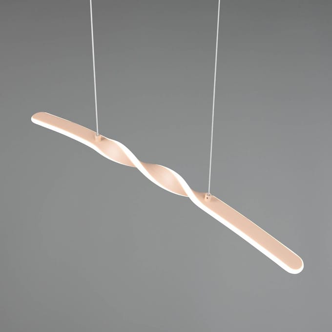 Reality Leuchten LED hanglamp Ginko, zand, metaal, lengte 79 cm