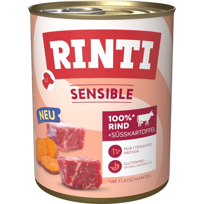 Rinti Sensible 6x800g - Rundvlees & zoete aardappel
