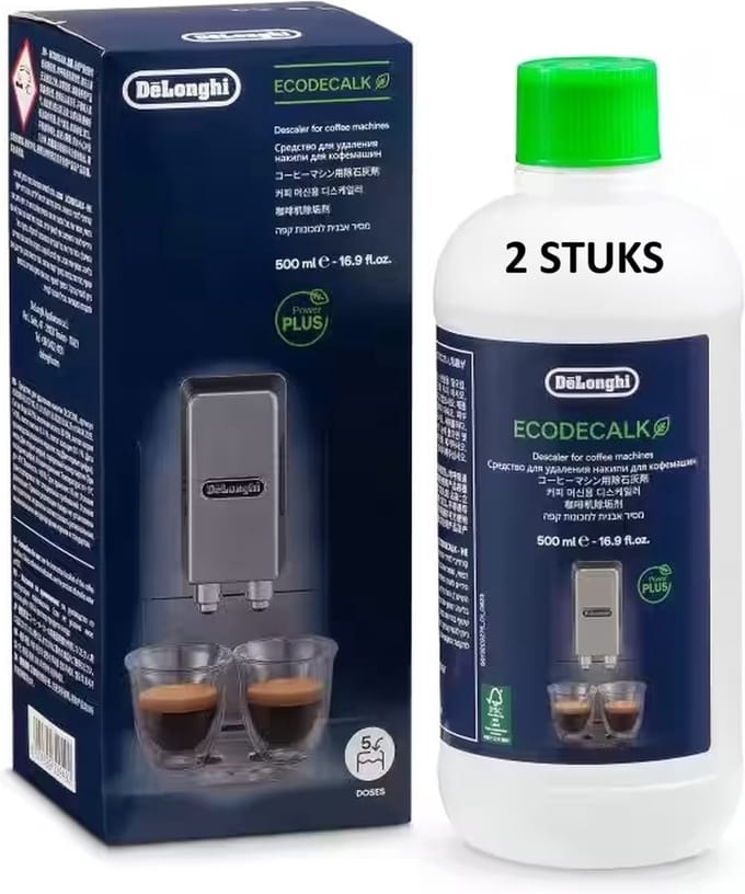 2x Delonghi EcoDecalk - Vloeibare Ontkalker (500ml) DLSC500