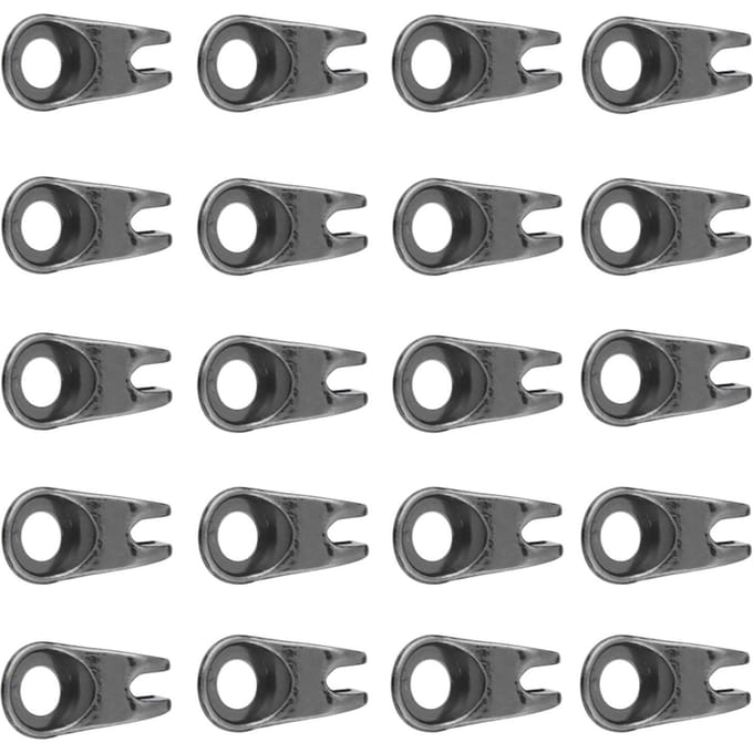 20x Schoen veterhaken Veterbeslag Gespen Met Klinknagels voor ReparatieCelsiusKampCelsiusWandelenCelsiusKlimmen (goud) gray