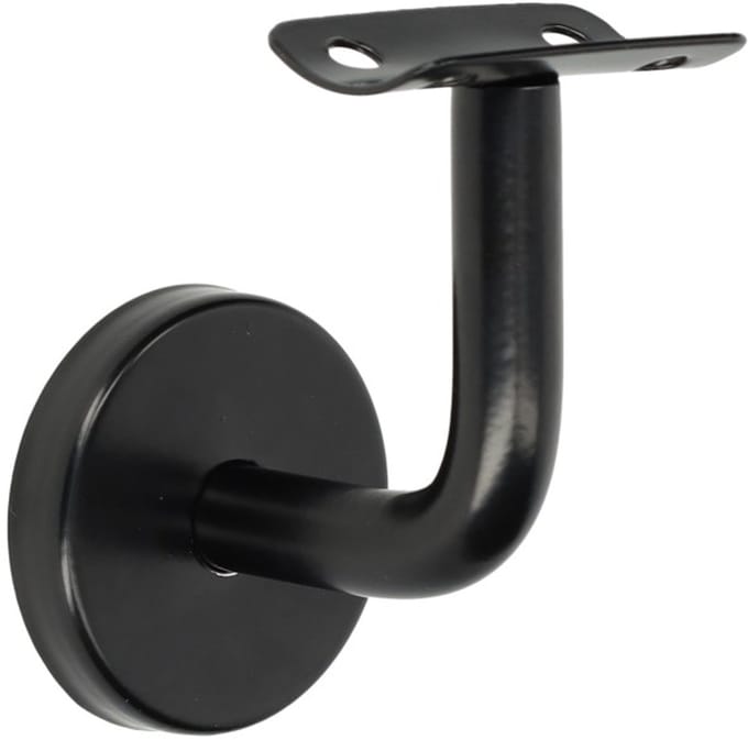 Trapleuninghouder - Zwart - Rond - Leuninghouder - RVS - Holle Zadel