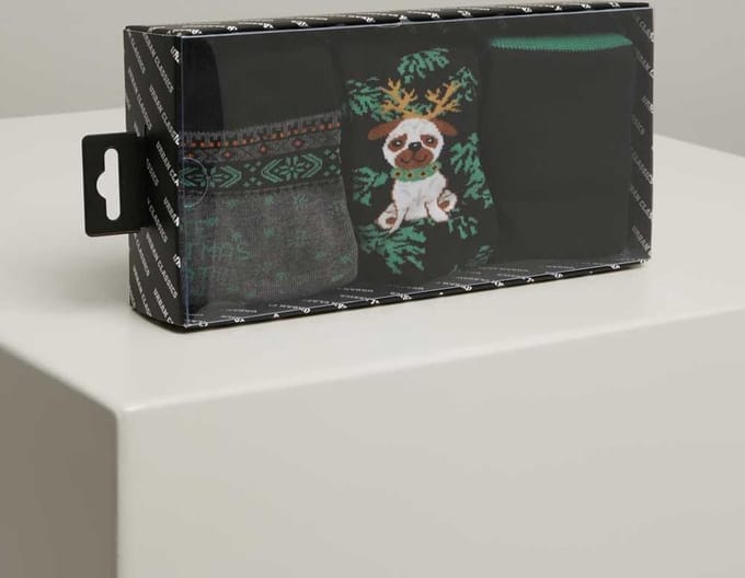 Urban Classics Sokken -35/38- Christmas Dog Multicolours