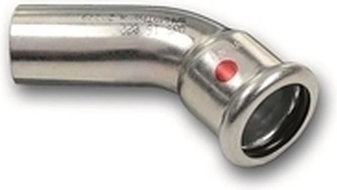 Sanha-Therm 45° Persbocht – 15 mm Pers × 15 mm Spie