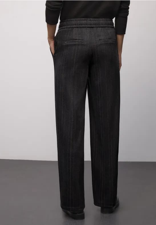 Visgraat jacquard broek