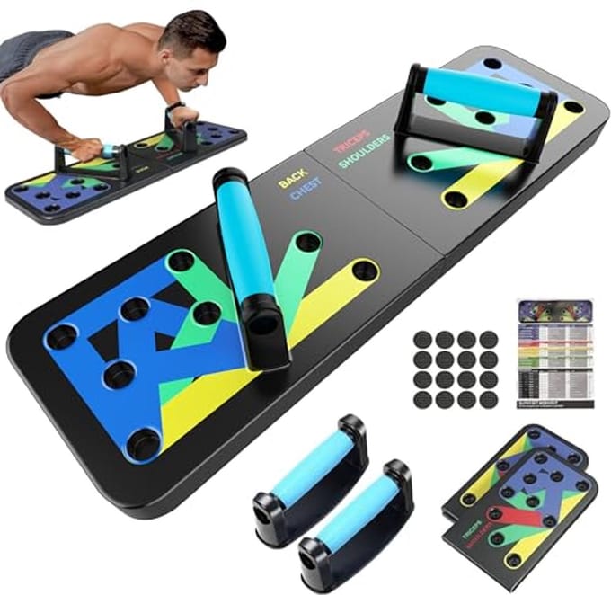 28-in-1 Push Up Board voor Thuis Fitness - Draagbaar en Compact