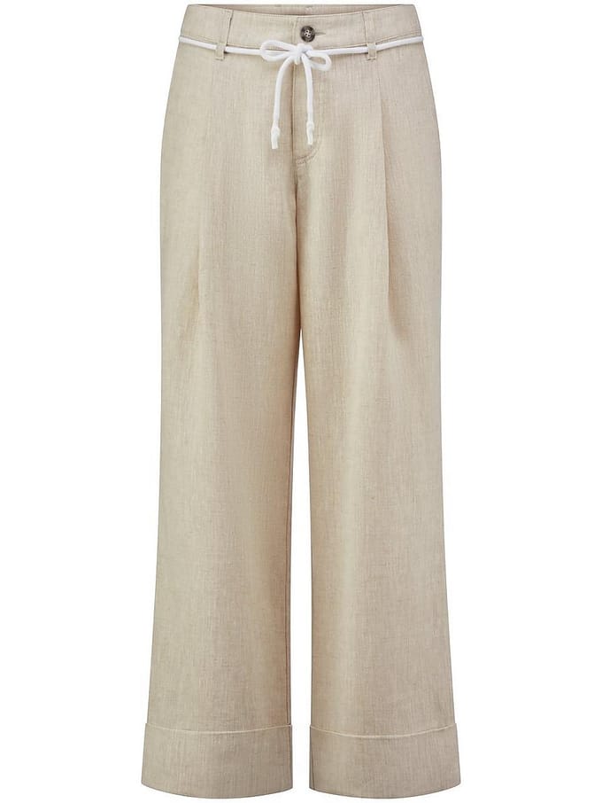 Wide Fit-7/8-broek Van Peter Hahn beige