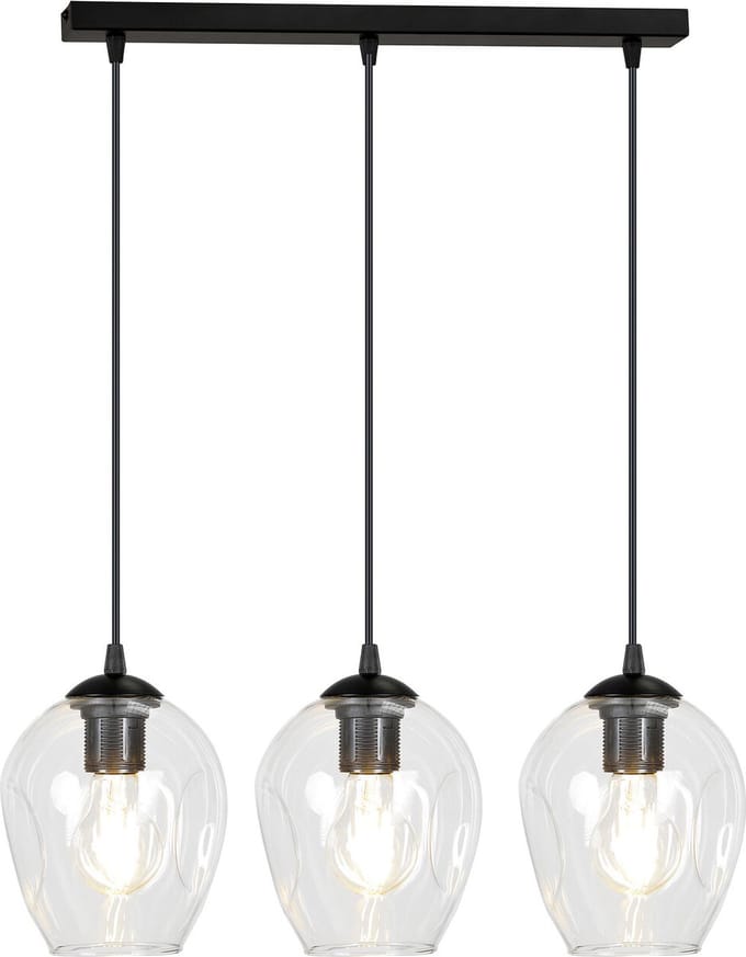 Ledl ISTAR 3 Hanglamp Zwart / Transparant