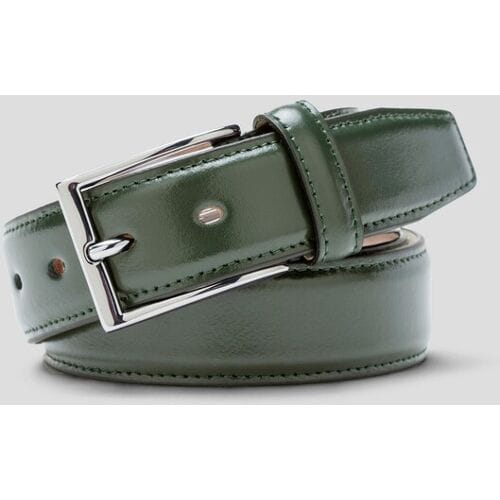 Meyer Riem Stretchleren Uni Color Donker Groen / male