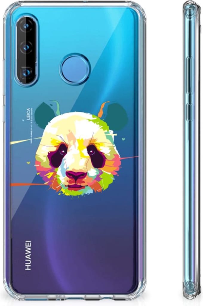 Huawei P30 Lite Stevig Bumper Hoesje Panda Color