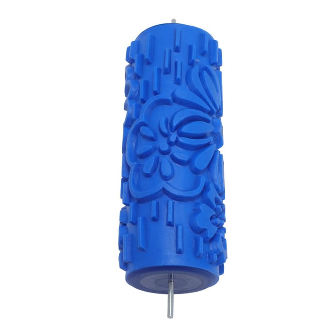 Textuurroller Multifunctionele Rubberen Baksteen Embossing Textuur Rubberen Roller voor Muur Meubels blue