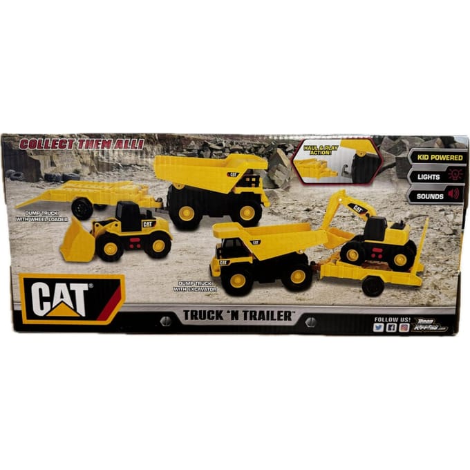 Cat dump truck met wiel lader